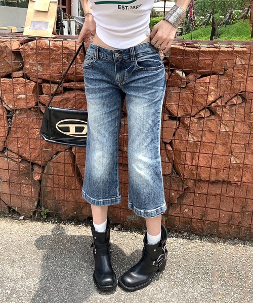 SHEENA（シーナ）の「ローライズデニムカプリパンツ（デニムパンツ・レディース・ブルー・L/M/S）」の11枚目の写真