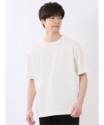ストレッチ 接触冷感 抗菌防臭 UV シルケットポンチ 綿混 クルーネック 半袖 Tシャツ メンズ