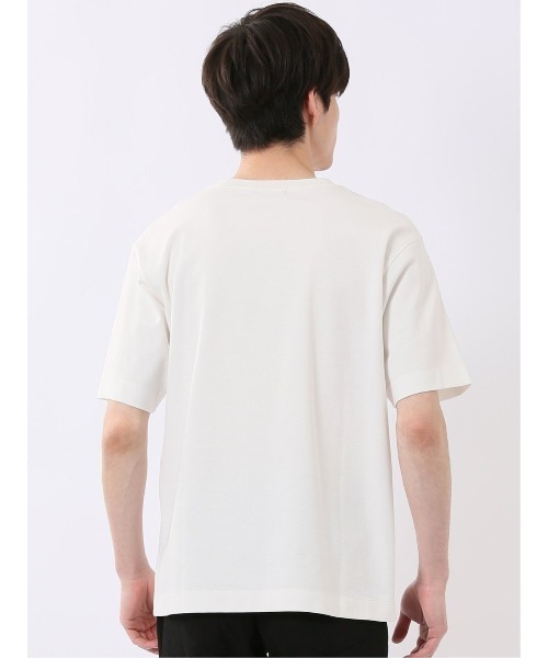 TAKA-Q(タカキュー)の「ストレッチ 接触冷感 抗菌防臭 UV シルケットポンチ 綿混 クルーネック 半袖 Tシャツ メンズ(Tシャツ/カットソー・メンズ・ブルー/ブラック/ホワイト/キャメル・X-LARGE/MEDIUM/LARGE)」の7枚目の写真