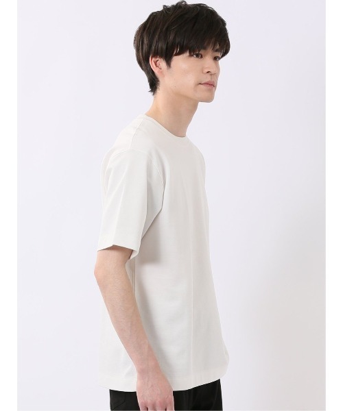TAKA-Q(タカキュー)の「ストレッチ 接触冷感 抗菌防臭 UV シルケットポンチ 綿混 クルーネック 半袖 Tシャツ メンズ(Tシャツ/カットソー・メンズ・ブルー/ブラック/ホワイト/キャメル・X-LARGE/MEDIUM/LARGE)」の8枚目の写真