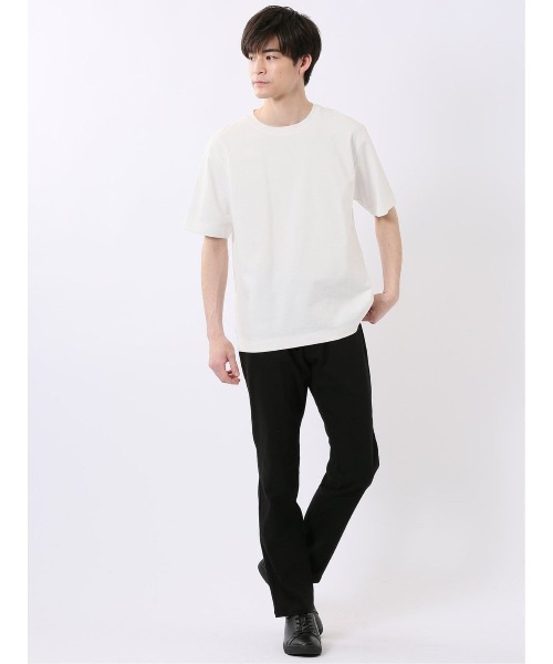 TAKA-Q(タカキュー)の「ストレッチ 接触冷感 抗菌防臭 UV シルケットポンチ 綿混 クルーネック 半袖 Tシャツ メンズ(Tシャツ/カットソー・メンズ・ブルー/ブラック/ホワイト/キャメル・X-LARGE/MEDIUM/LARGE)」の9枚目の写真
