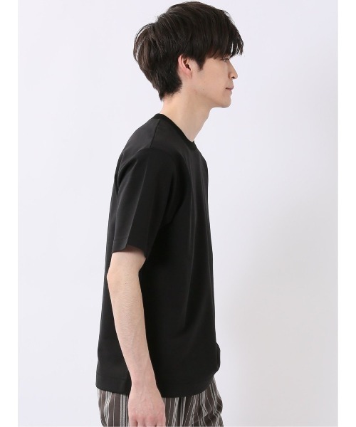 TAKA-Q(タカキュー)の「ストレッチ 接触冷感 抗菌防臭 UV シルケットポンチ 綿混 クルーネック 半袖 Tシャツ メンズ(Tシャツ/カットソー・メンズ・ブルー/ブラック/ホワイト/キャメル・X-LARGE/MEDIUM/LARGE)」の18枚目の写真