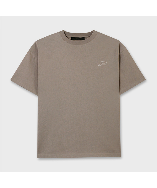 PLAC(プラック)の「ロゴオーバー半袖Tシャツ2カラー(Tシャツ/カットソー・メンズ・チャコール/カーキ・MEDIUM/LARGE)」の2枚目の写真