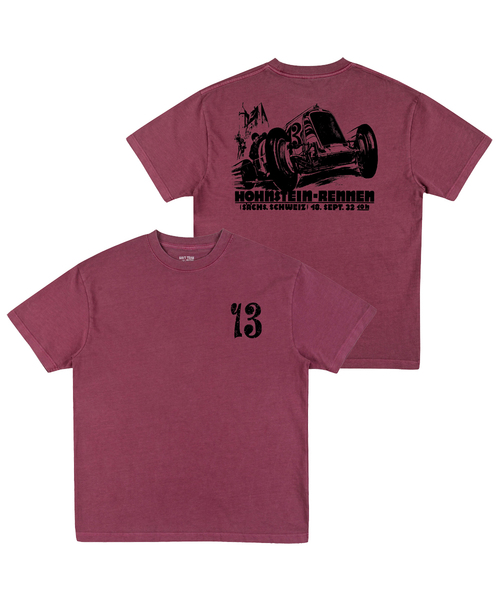 NAVYTEAM（ネイビーチーム）の「1932 ホーンシュタイン グランプリ ピグメント 半袖Tシャツ(4色)（Tシャツ/カットソー・レディース・バーガンディー/ブラウン/ブルー/チャコール・SMALL/X-LARGE/MEDIUM/LARGE）」の4枚目の写真