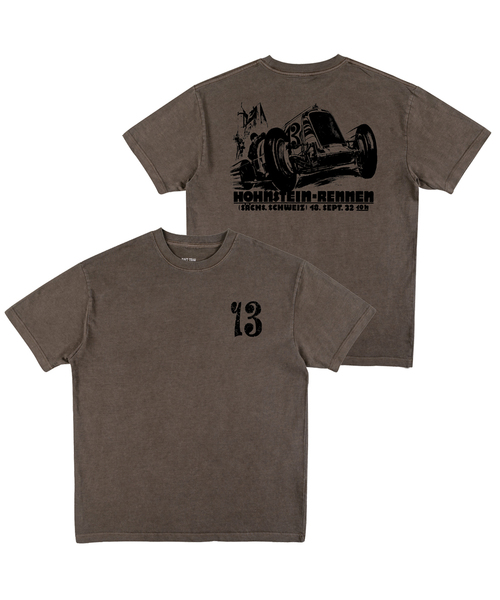 NAVYTEAM（ネイビーチーム）の「1932 ホーンシュタイン グランプリ ピグメント 半袖Tシャツ(4色)（Tシャツ/カットソー・レディース・バーガンディー/ブラウン/ブルー/チャコール・SMALL/X-LARGE/MEDIUM/LARGE）」の2枚目の写真