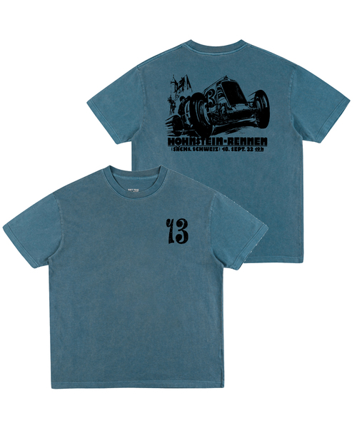 NAVYTEAM（ネイビーチーム）の「1932 ホーンシュタイン グランプリ ピグメント 半袖Tシャツ(4色)（Tシャツ/カットソー・レディース・バーガンディー/ブラウン/ブルー/チャコール・SMALL/X-LARGE/MEDIUM/LARGE）」の3枚目の写真