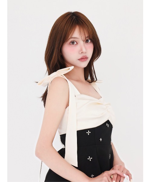 Darich（ダーリッチ）の「リボングロウフレアミニワンピース