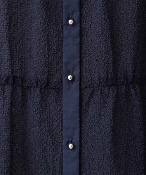 MK MICHEL KLEIN（エムケーミッシェルクラン）の「[洗える]シャーリングデザインストレッチブラウス（シャツ/ブラウス・レディース・アイボリー/ライトグリーン/ネイビー・38）」の18枚目の写真