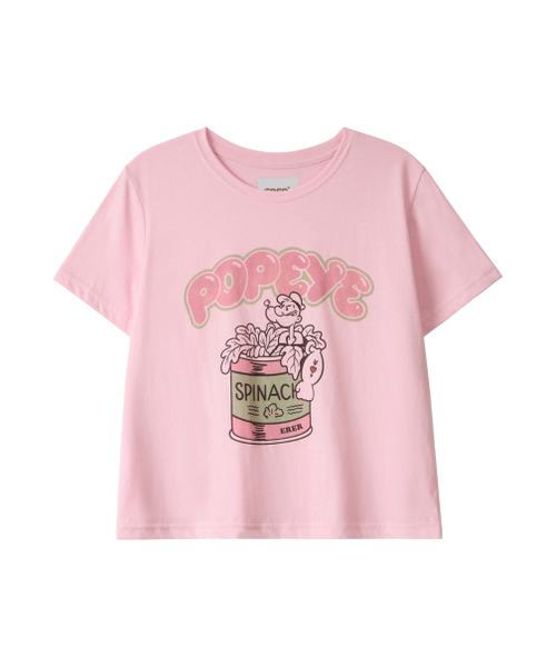 ERER(エルエル)の「Cropped Popeye Graphic T-Shirt Pink(Tシャツ/カットソー・レディース・PINK・1/2)」の5枚目の写真