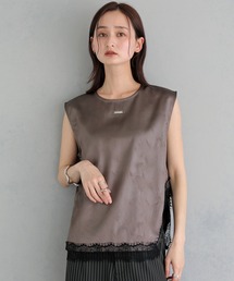 【&g'aime 】サテン×レースブラウス Satin×Lace Blouse