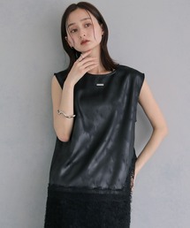 【&ｇ'aime 】サテン×レースブラウス　Satin×Lace Blouse