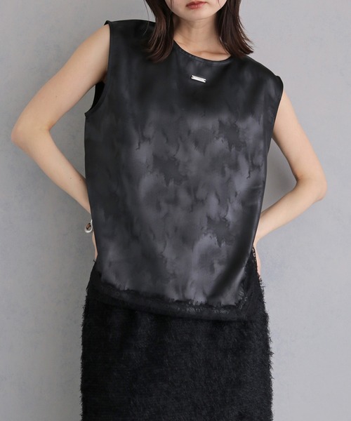 &g'aime(アンジェム)の「【&g'aime 】サテン×レースブラウス Satin×Lace Blouse(シャツ/ブラウス・レディース・ホワイト/チャコールグレー/ブラック・FREE)」の17枚目の写真
