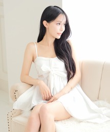 Asymmetrical Ribbon Camisole Dress / アシンメトリーリボンキャミワンピース