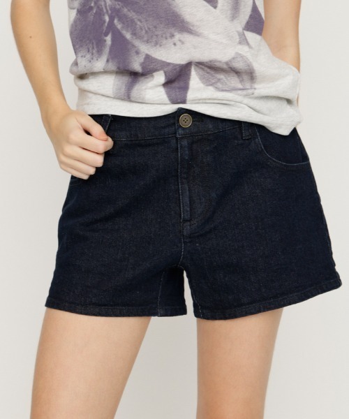 SLY(スライ)の「MICRO MINI S/PT マイクロミニショートパンツ 夏服 秋服(スラックス・レディース・カーキ/ダークブルー・1/0)」の1枚目の写真