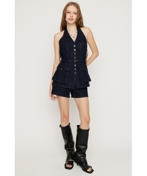 SLY(スライ)の「MICRO MINI S/PT マイクロミニショートパンツ 夏服 秋服(スラックス・レディース・カーキ/ダークブルー・1/0)」の9枚目の写真