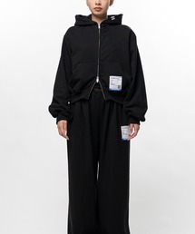 French Terry Cropped Zip Up Hoodie