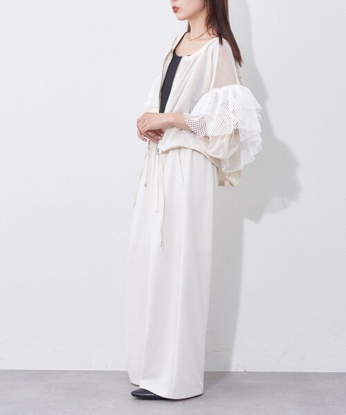 etsinta（エシンタ）の「【etsinta】メッシュフリルカーデ（カーディガン/ボレロ・レディース・オフホワイト/ネイビー・ONE SIZE）」の10枚目の写真