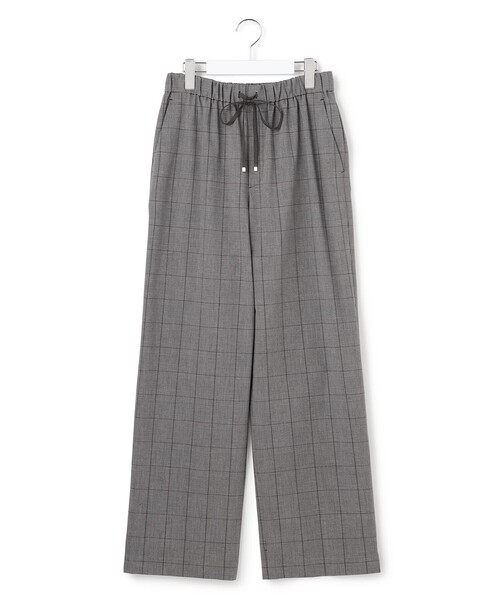 23区 S(ニジュウサンクチイサイサイズ)の「ドライ2WAYストレッチ チェックワイド パンツ(その他パンツ・レディース・グレー系3・30/32/34)」の6枚目の写真