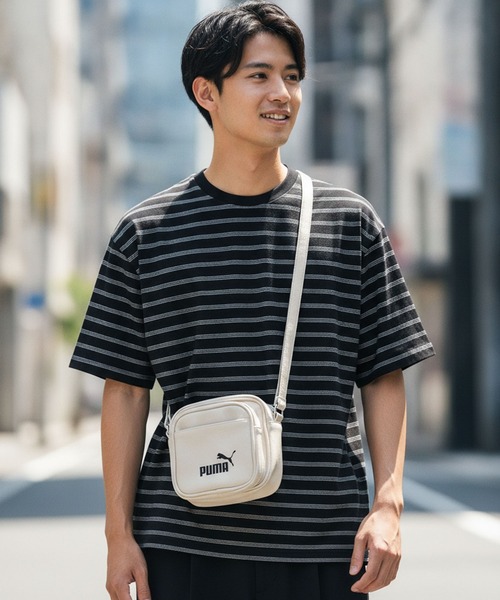 PUMA(プーマ)の「【PUMA/プーマ】【ミニマルなお出掛けに最適な容量2L 高見えPUレザー】ビンテージPUスクエアミニショルダー 前面ポケット付き レトロ ストリート y2k スポーツミックス 古着風 おしゃれ ユニセックス(ショルダーバッグ・メンズ・ブラウン/ブラック/ホワイト・FREE)」の1枚目の写真
