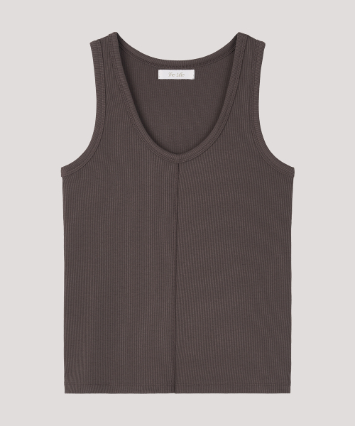 THE LILLE（ザ リル）の「U-Neck Sleeveless Top_Brown（Tシャツ/カットソー・レディース・その他・FREE）」の2枚目の写真