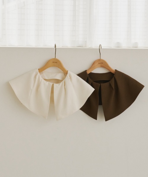 OLUN(オルン)の「2way Big Collar Blouse/2wayビックカラーブラウス(シャツ/ブラウス・レディース・ブラウン/オフホワイト・FREE)」の4枚目の写真