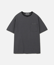 247SERIES（247シリーズ）の「USAコットン20番手ストライプTシャツBLACK（Tシャツ/カットソー）」