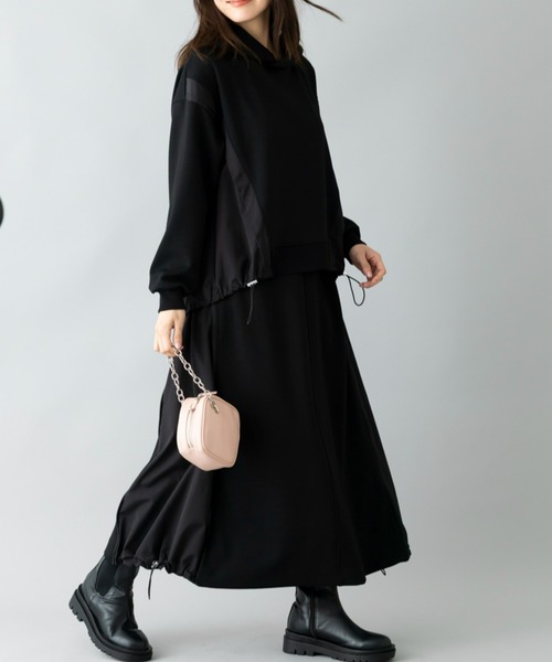 UNDOVE(アンドゥーブ)の「イージーケア ×ウォッシャブル×UVカット×防シワ ×ストレッチ|【SEJ】異素材切替フーディープルオーバ(パーカー・レディース・ブラック/アイボリー・LARGE/X-LARGE/MEDIUM)」の17枚目の写真