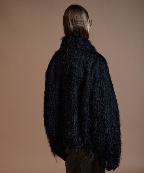 MAISON SPECIAL(メゾンスペシャル)の「Feather High-Neck Blouson/フェザーハイネックブルゾン(ブルゾン・レディース・ブラック/アイボリー・FREE)」の16枚目の写真