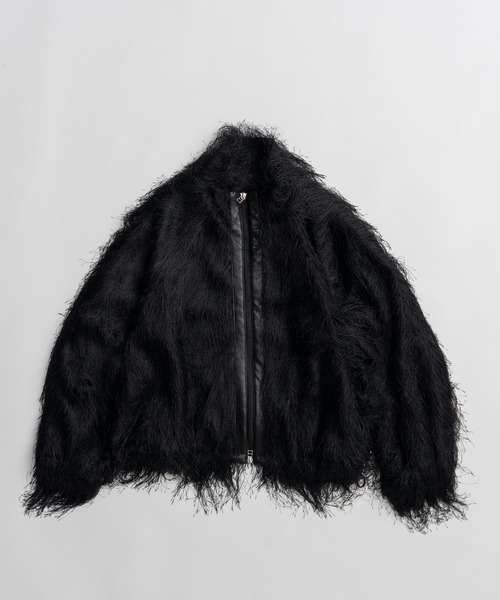 MAISON SPECIAL(メゾンスペシャル)の「Feather High-Neck Blouson/フェザーハイネックブルゾン(ブルゾン・レディース・ブラック/アイボリー・FREE)」の17枚目の写真