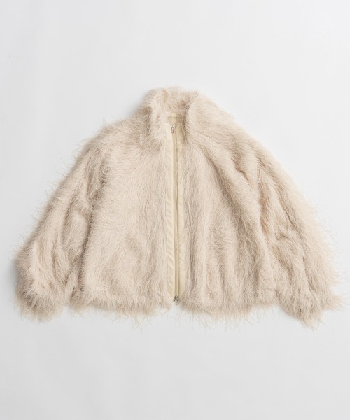 MAISON SPECIAL(メゾンスペシャル)の「Feather High-Neck Blouson/フェザーハイネックブルゾン(ブルゾン・レディース・ブラック/アイボリー・FREE)」の9枚目の写真