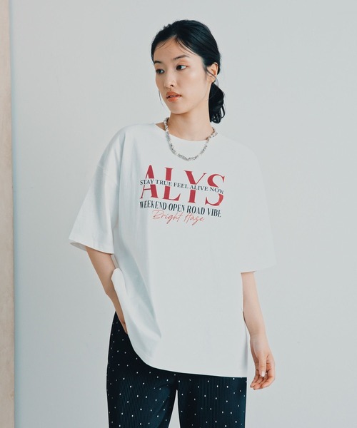 LEPSIM(レプシィム)の「カラー杢ロゴBIGT 1044463(Tシャツ/カットソー・レディース・チャコールグレー/オフホワイト/ブルー/キャメル・FREE)」の7枚目の写真