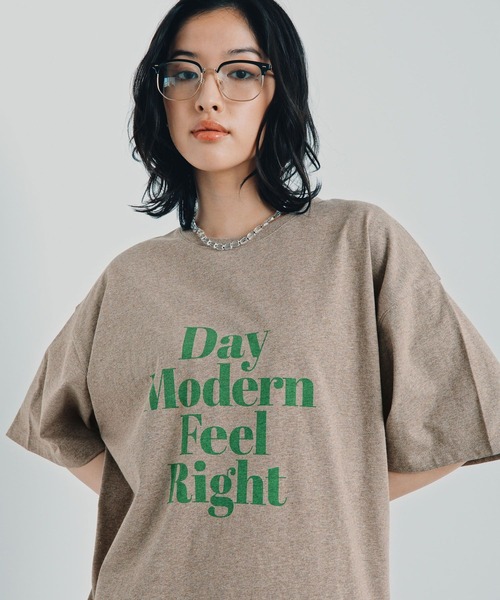 LEPSIM(レプシィム)の「カラー杢ロゴBIGT 1044463(Tシャツ/カットソー・レディース・チャコールグレー/オフホワイト/ブルー/キャメル・FREE)」の20枚目の写真