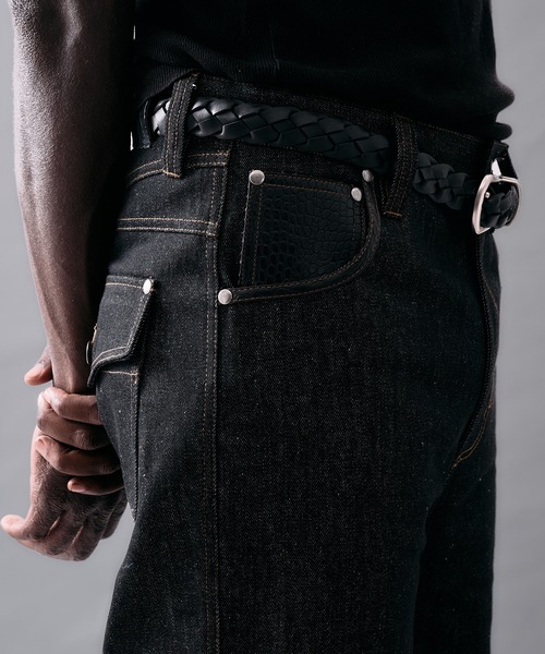 ANDER HUNK(アンダーハンク)の「Western Switch Rigid Wide Straight Denim/ウエスタンスイッチリジットワイドストレートデニム(デニムパンツ・メンズ・インディゴブルー/ブラック・SMALL/MEDIUM/LARGE)」の10枚目の写真