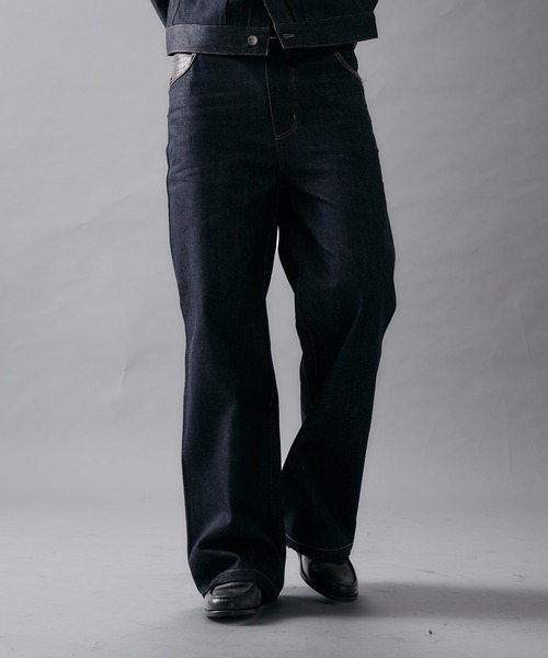 ANDER HUNK(アンダーハンク)の「Western Switch Rigid Wide Straight Denim/ウエスタンスイッチリジットワイドストレートデニム(デニムパンツ・メンズ・インディゴブルー/ブラック・SMALL/MEDIUM/LARGE)」の19枚目の写真