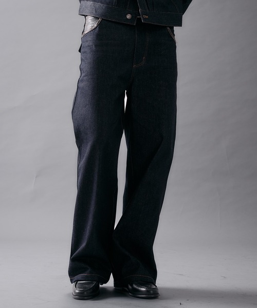 ANDER HUNK(アンダーハンク)の「Western Switch Rigid Wide Straight Denim/ウエスタンスイッチリジットワイドストレートデニム(デニムパンツ・メンズ・インディゴブルー/ブラック・SMALL/MEDIUM/LARGE)」の20枚目の写真