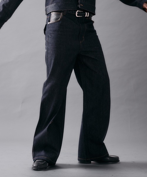ANDER HUNK(アンダーハンク)の「Western Switch Rigid Wide Straight Denim/ウエスタンスイッチリジットワイドストレートデニム(デニムパンツ・メンズ・インディゴブルー/ブラック・SMALL/MEDIUM/LARGE)」の18枚目の写真