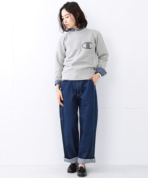 BEAMS BOY（ビームスボーイ）の「BEAMS BOY / デニム ワンウォッシュ ペインター（デニムパンツ・レディース・インディゴブルー・0/1）」の4枚目の写真