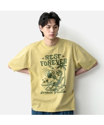 GROOVERHYME（グルーブライム）の「ピグメントグラフィック半袖Tシャツ - イエロー (LRBMCTR700M)（Tシャツ/カットソー）」