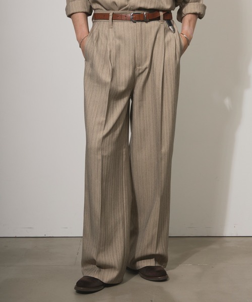 ASSORTED ONE-TUCK STRAIGHT SLACKS / アソート1タックストレート