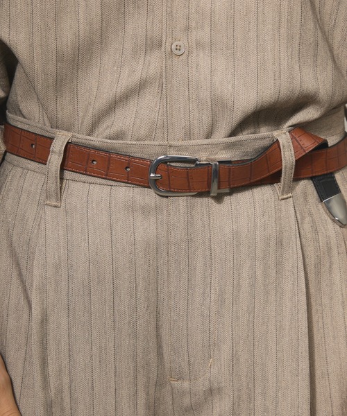 Adoon plain(アドーンプレーン)の「ASSORTED ONE-TUCK STRAIGHT SLACKS / アソート1タックストレートスラックス(ストライプ・無地)(スラックス・メンズ・チャコールグレー/ブラック/ベージュ・SMALL/MEDIUM/LARGE)」の6枚目の写真