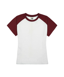 レディース スリムフィット ラグラン 半袖Tシャツ 5 COLORS