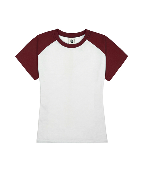 PRIMATE(プライメイト)の「レディース スリムフィット ラグラン 半袖Tシャツ 5 COLORS(Tシャツ/カットソー・レディース・ブラック/ワイン/ネイビー/グリーン/ミックスグレー・FREE)」の5枚目の写真