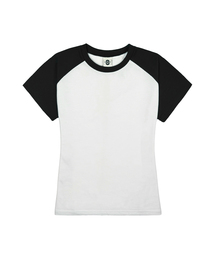 レディース スリムフィット ラグラン 半袖Tシャツ 5 COLORS