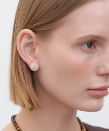 formica big ball earrings (E032_ivory)