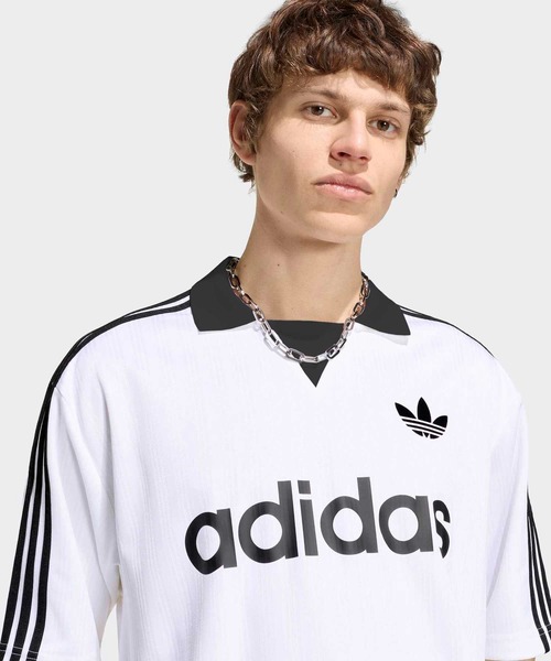 adidas(アディダス)の「COLLARED GOALIE / アディダスオリジナルス adidas Originals(Tシャツ/カットソー・メンズ・ホワイト・XX-LARGE/3XL/SMALL/MEDIUM/XX-SMALL/LARGE/X-LARGE/X-SMALL)」の3枚目の写真