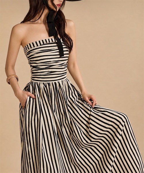 THEODORIC.dy(セオドリックディ)の「ストライプトップワンピース(ワンピース・レディース・アイボリー・MEDIUM/SMALL/LARGE)」の9枚目の写真