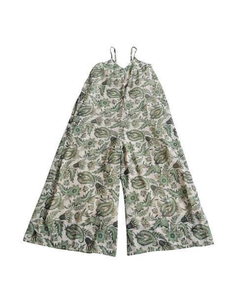 antiqua(アンティカ)の「ボタニカル柄 ドットジョーゼット サロペット(サロペット/オーバーオール・レディース・グリーン・ONESIZE)」の11枚目の写真