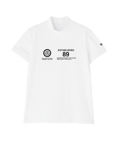PEARLY GATES(パーリーゲイツ)の「【PEARLY GATES】FD40/-FD100dベア擬似メッシュ半袖ハイネックカットソー(Tシャツ/カットソー・レディース・イエロー系その他2/ネイビー/ホワイト・SMALL/MEDIUM)」の8枚目の写真