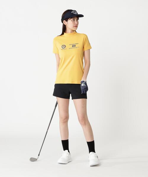 PEARLY GATES(パーリーゲイツ)の「【PEARLY GATES】FD40/-FD100dベア擬似メッシュ半袖ハイネックカットソー(Tシャツ/カットソー・レディース・イエロー系その他2/ネイビー/ホワイト・SMALL/MEDIUM)」の13枚目の写真
