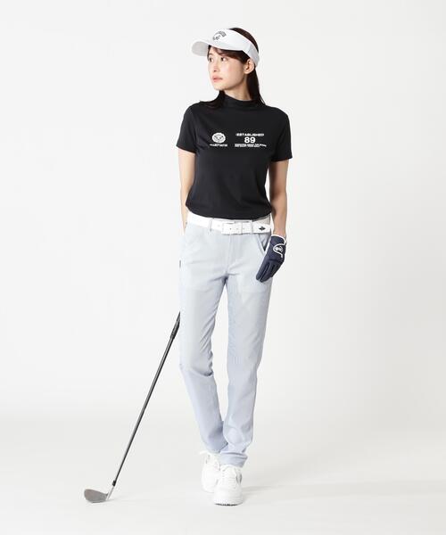 PEARLY GATES(パーリーゲイツ)の「【PEARLY GATES】FD40/-FD100dベア擬似メッシュ半袖ハイネックカットソー(Tシャツ/カットソー・レディース・イエロー系その他2/ネイビー/ホワイト・SMALL/MEDIUM)」の20枚目の写真